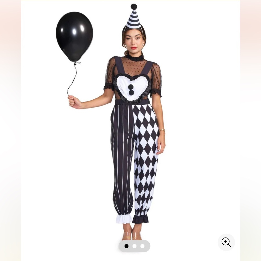 Tipsy Elves Black and White Harlequin Costume